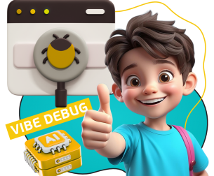 Тестирование & Vibe Debug. Охотники за багами - КИБЕРшкола программирования для детей, компьютерные курсы для школьников, начинающих и подростков - KIBERone г. Хамовники
